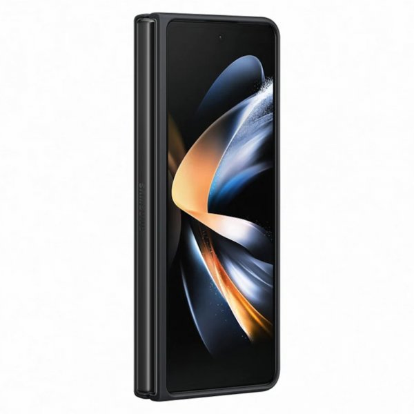 Original Galaxy Z Fold 4 Kuori Slim Standing Cover Musta