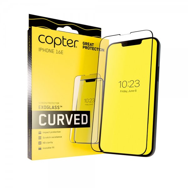 iPhone 16e/17e Näytönsuoja Exoglass Curved
