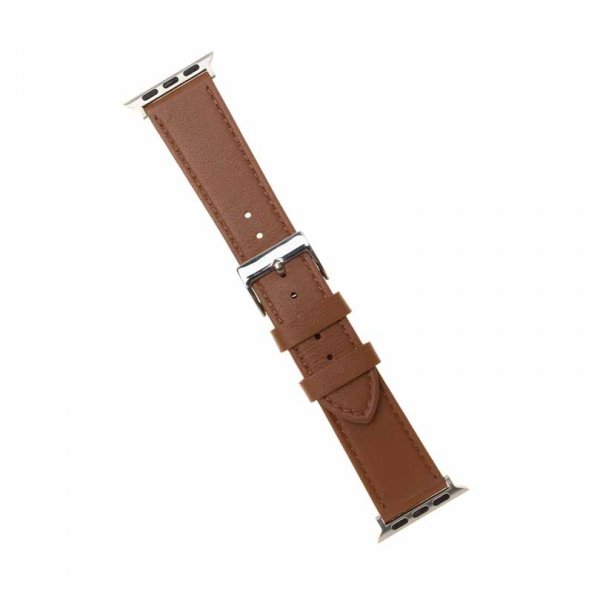 Apple Watch 44/45/46mm/Apple Watch Ultra Ranneke Leather Strap Ruskea