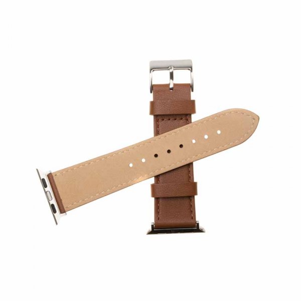 Apple Watch 44/45/46mm/Apple Watch Ultra Ranneke Leather Strap Ruskea