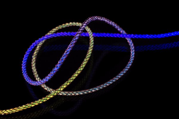 Kaapeli Glowing RGB LED USB-C till USB-C 1.2m