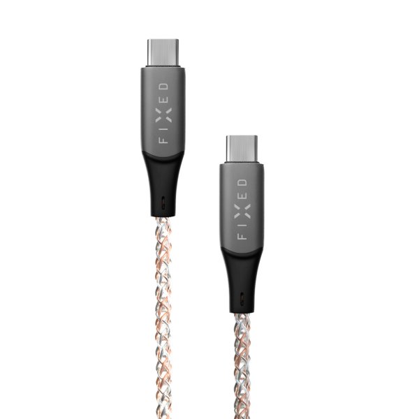 Kaapeli Glowing RGB LED USB-C till USB-C 1.2m