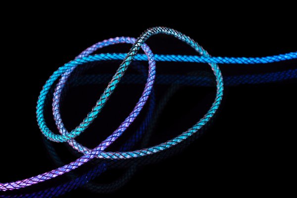 Kaapeli Glowing RGB LED USB-C till USB-C 1.2m