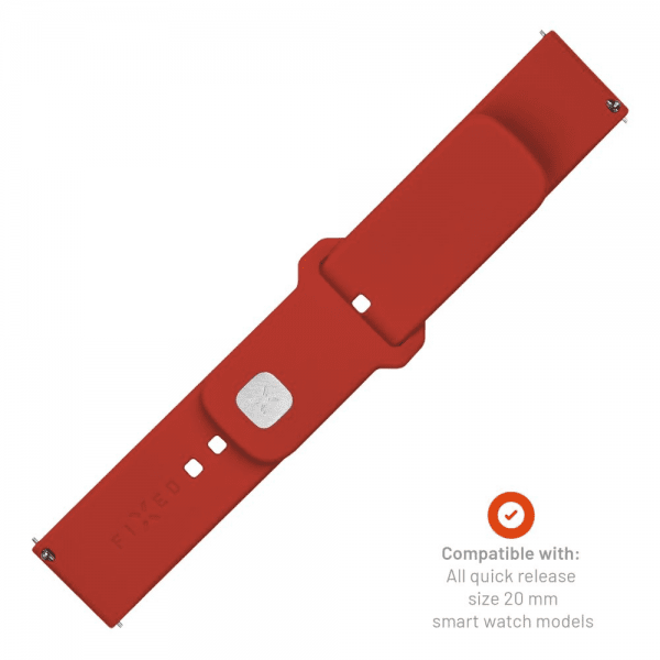 Samsung Galaxy Watch 20mm Ranneke Silicone Sporty Strap Punainen
