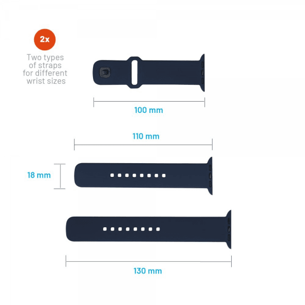Apple Watch 38/40/41/42mm Ranneke Silicone Sporty Strap Sininen