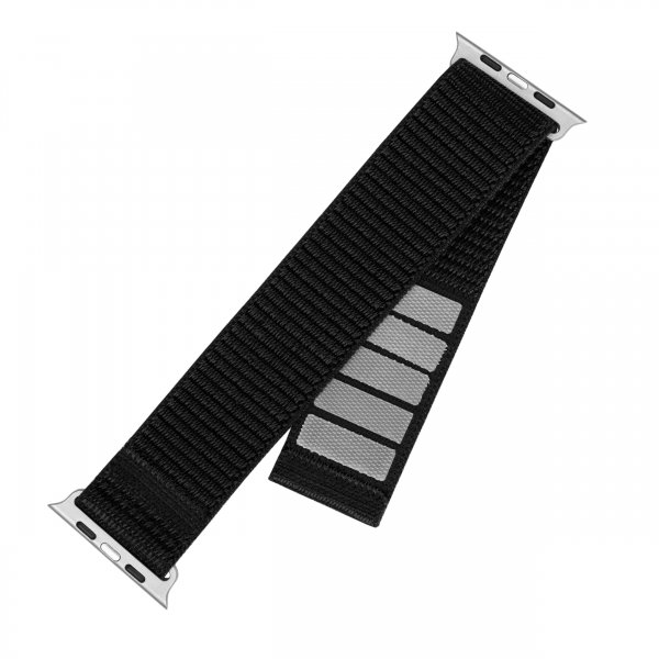 Apple Watch 44/45/46mm Ranneke Nylon Sporty Strap Musta