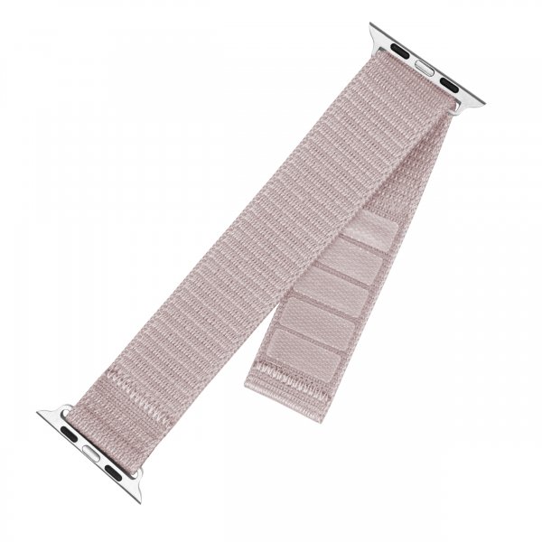 Apple Watch 38/40/41/42mm Ranneke Nylon Sporty Strap Vaaleanpunainen