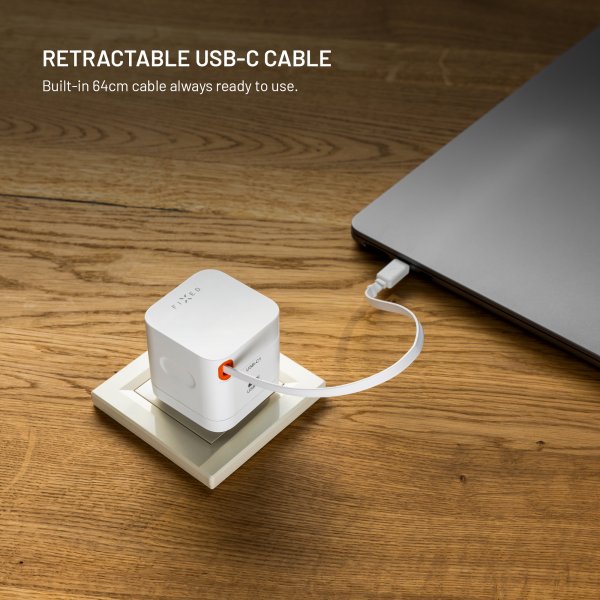 GaN65 Laturi jatkettavalla USB-C-kaapelilla 65W