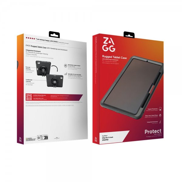 iPad Air 11 (M2/M3) Kuori Rugged Tablet Case Musta