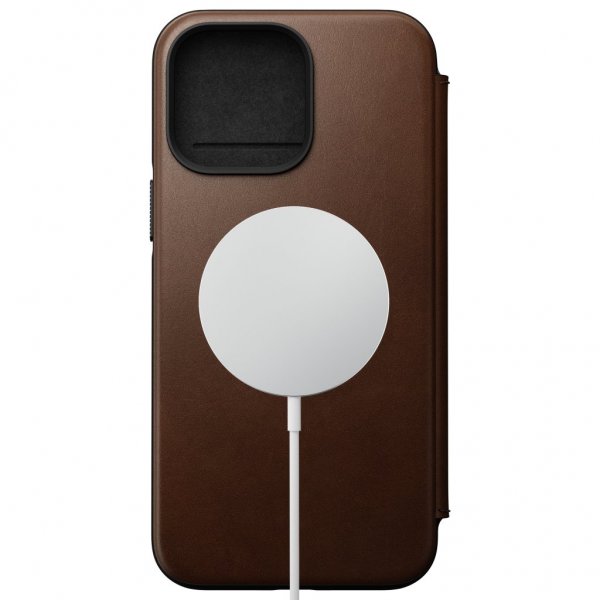 iPhone 14 Pro Max Kotelo Modern Leather Folio Ruskea