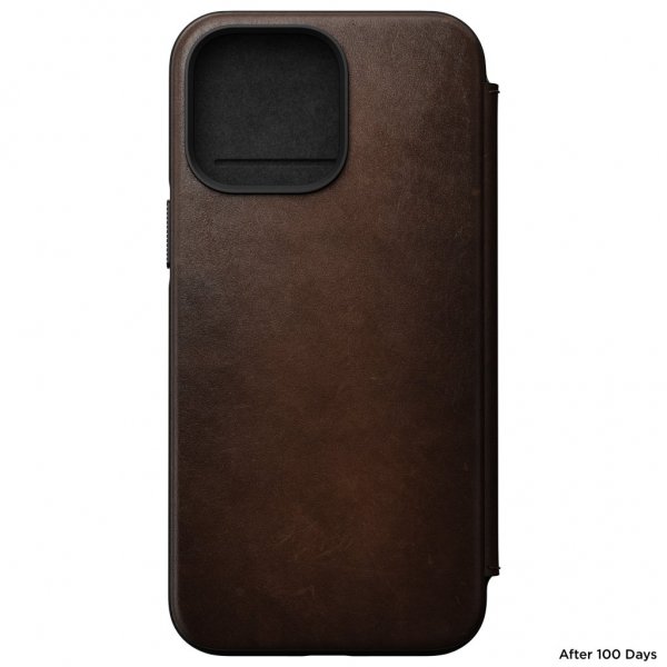 iPhone 14 Pro Max Kotelo Modern Leather Folio Ruskea