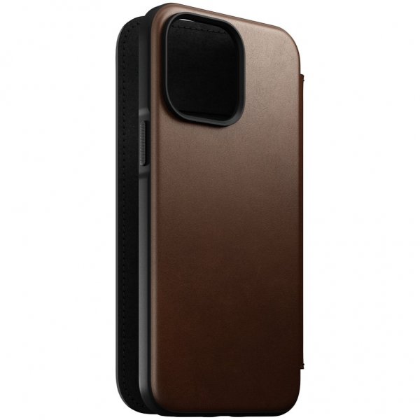 iPhone 14 Pro Max Kotelo Modern Leather Folio Ruskea