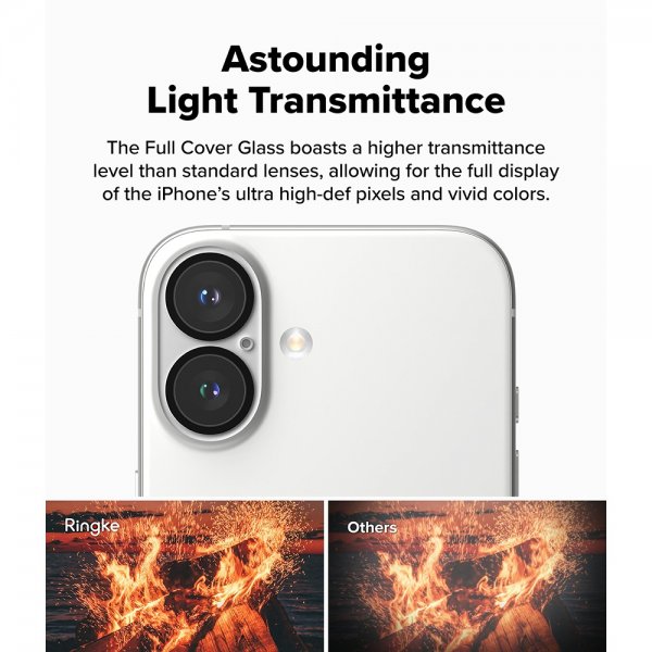 iPhone 16/iPhone 16 Plus Kameran suoja Camera Protector Glass 2-pakkaus