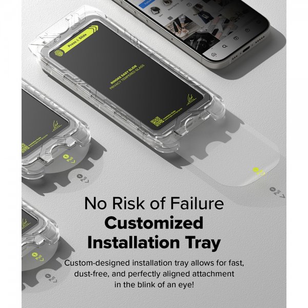 iPhone 16 Pro Max Näytönsuoja Easy Slide Privacy 2-pakkaus