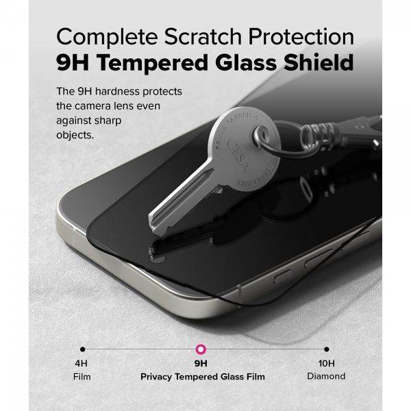 iPhone 16 Pro Max Näytönsuoja Easy Slide Privacy 2-pakkaus