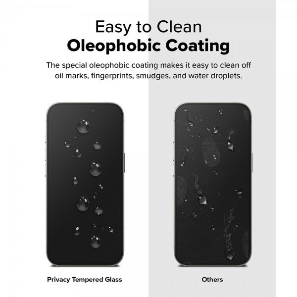 iPhone 16 Pro Max Näytönsuoja Easy Slide Privacy 2-pakkaus