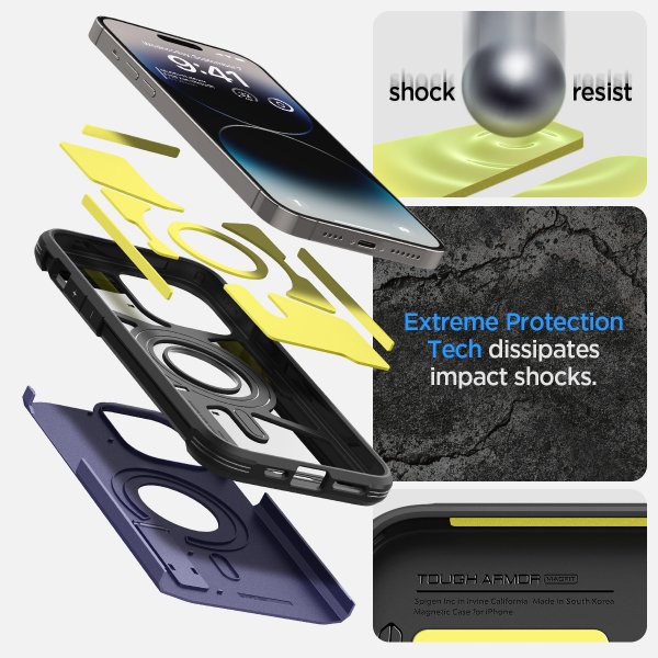 iPhone 14 Pro Max Kuori Tough Armor MagFit Deep Purple