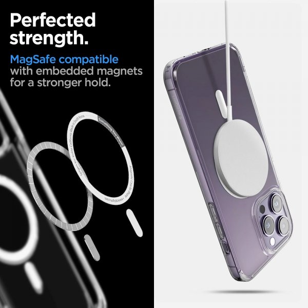 iPhone 14 Pro Max Kuori AirSkin Hybrid MagFit Valkoinen