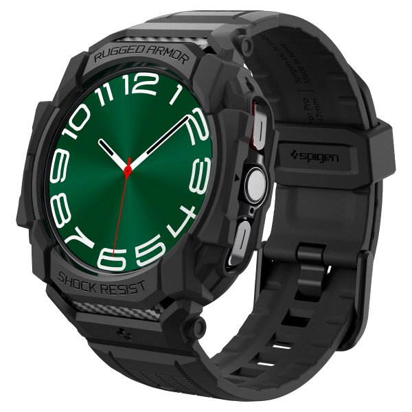 Samsung Galaxy Watch Ultra Ranneke ja kotelo Rugged Armour Pro Matte Black