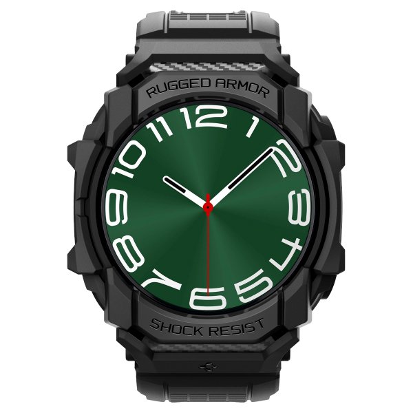 Samsung Galaxy Watch Ultra Ranneke ja kotelo Rugged Armour Pro Matte Black