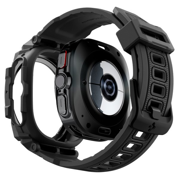 Samsung Galaxy Watch Ultra Ranneke ja kotelo Rugged Armour Pro Matte Black