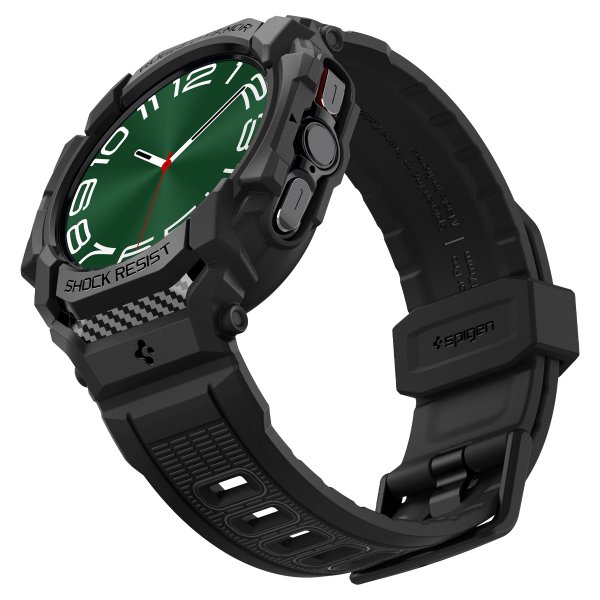 Samsung Galaxy Watch Ultra Ranneke ja kotelo Rugged Armour Pro Matte Black