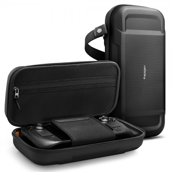 Steam Deck/Steam Deck OLED-laukku Rugged Armor Pro Pouch Musta