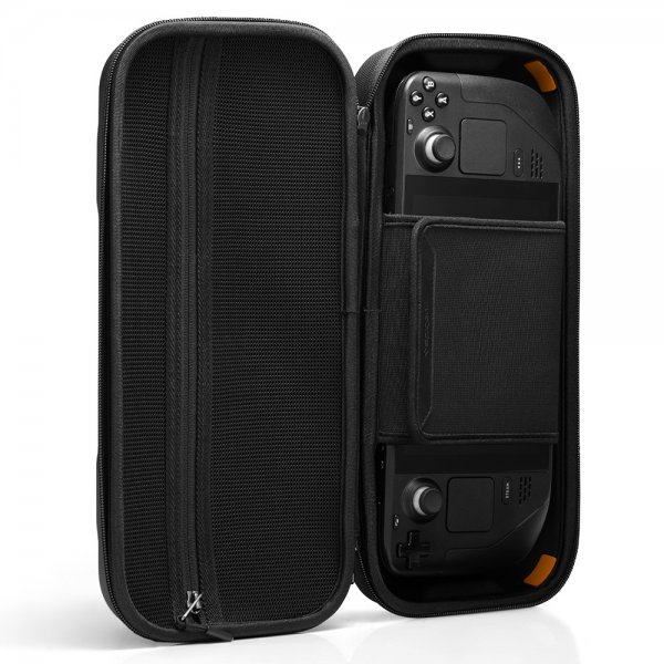 Steam Deck/Steam Deck OLED-laukku Rugged Armor Pro Pouch Musta