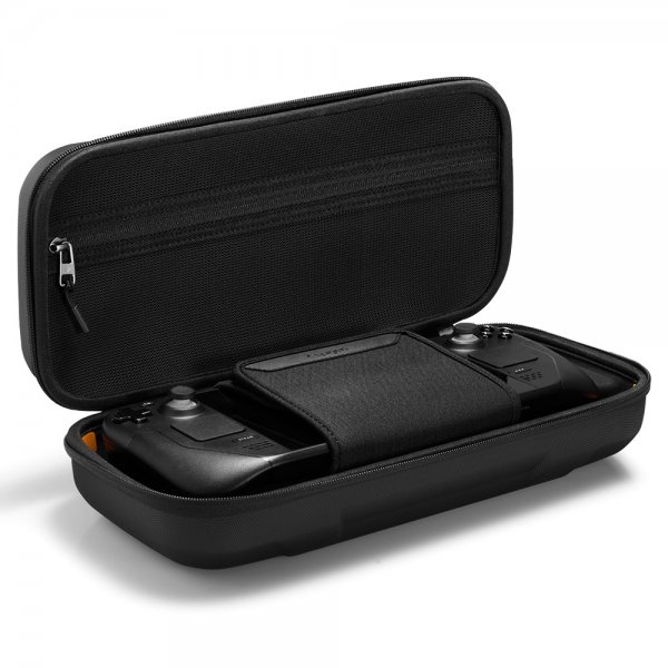 Steam Deck/Steam Deck OLED-laukku Rugged Armor Pro Pouch Musta