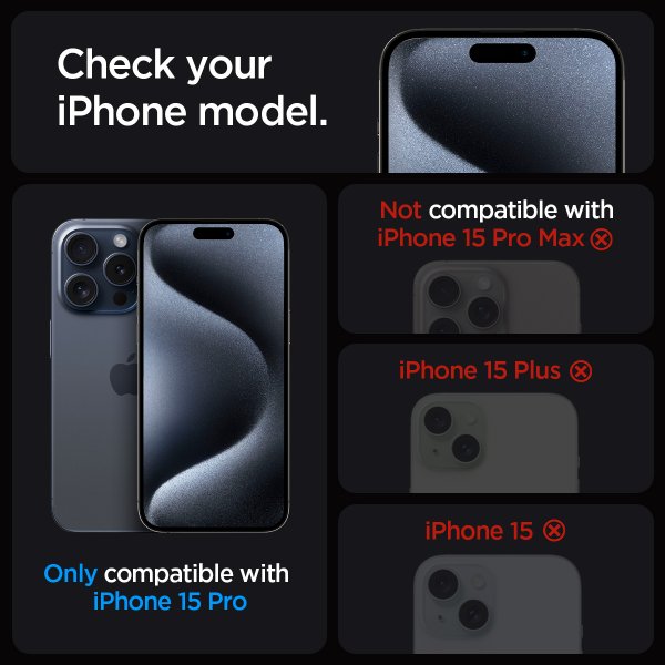 iPhone 15 Pro Näytönsuoja GLAS.tR EZ Fit FC Svart 2-pack