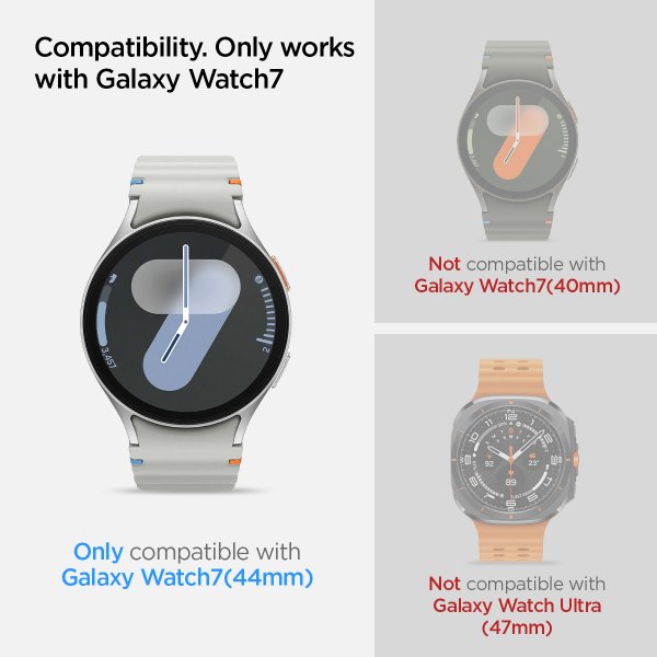 Samsung Galaxy Watch 7 44mm Näytönsuoja GLAS.tR EZ Fit 2-pakkaus
