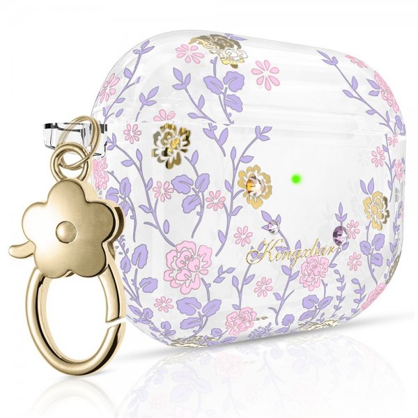 AirPods 3 Kuori Flora Series Vaaleanpunainen Violetti