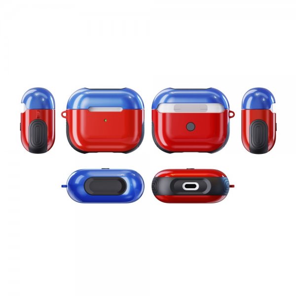 AirPods 3 Kuori Kumipintainen Punainen Sininen