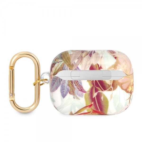 AirPods Pro Kuori Flower Print & Gold Hook Violetti