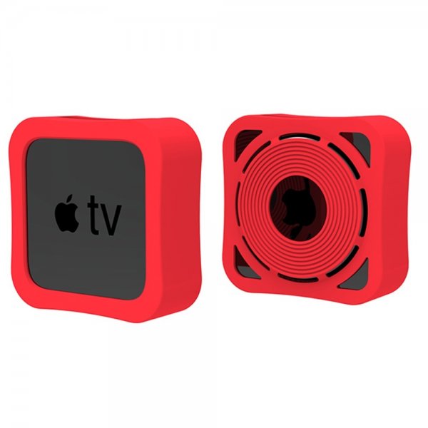 Apple TV 4K 2021 Kuori Silikoni Punainen