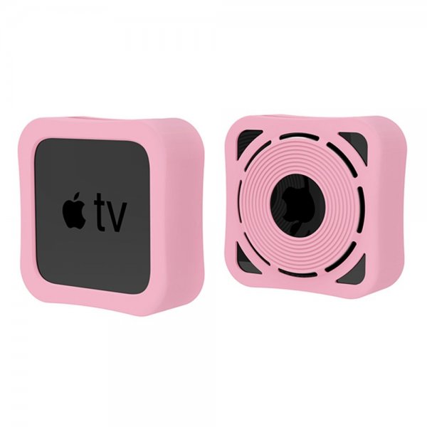 Apple TV 4K 2021 Kuori Silikoni Vaaleanpunainen