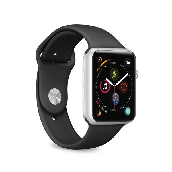 Apple Watch 38/40/41mm Ranneke ICON Silicone Band Musta