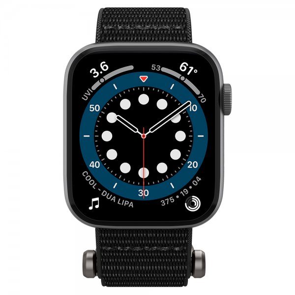 Apple Watch 44/45/46mm/Ultra 49mm Ranneke DuraPro Flex Musta