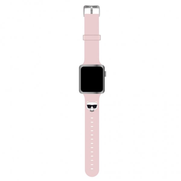 Apple Watch 42/44/45mm/Apple Watch Ultra Ranneke Choupette Vaaleanpunainen