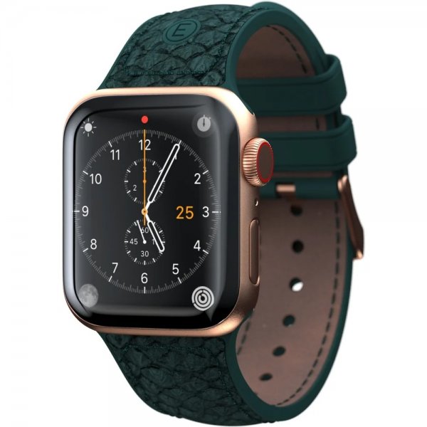 Apple Watch 42/44/45mm/Apple Watch Ultra Ranneke Salmon Series Vihreä