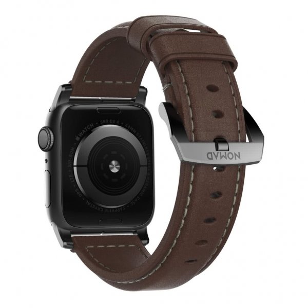 Apple Watch 44/45/46mm/Apple Watch Ultra Ranneke Traditional Band Black Hardware Rustic Brown