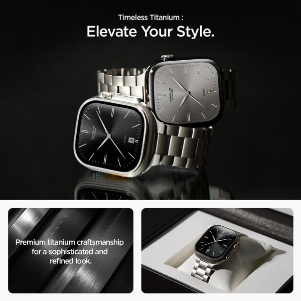 Apple Watch 44/45/46mm/Ultra 49mm Ranneke Modern Fit Titanium Natural Titanium