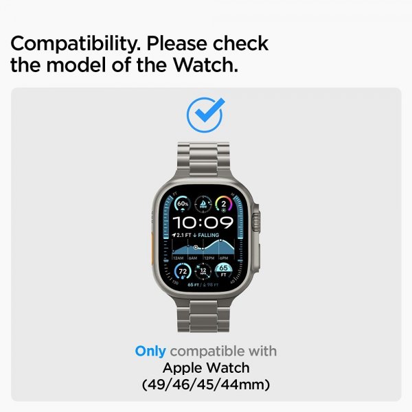 Apple Watch 44/45/46mm/Ultra 49mm Ranneke Modern Fit Titanium Natural Titanium