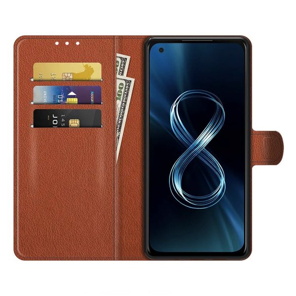 Asus Zenfone 8 Kotelo Telinetoiminto Ruskea
