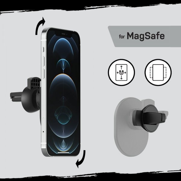 Autoteline Car Vent Mount MagSafe Musta