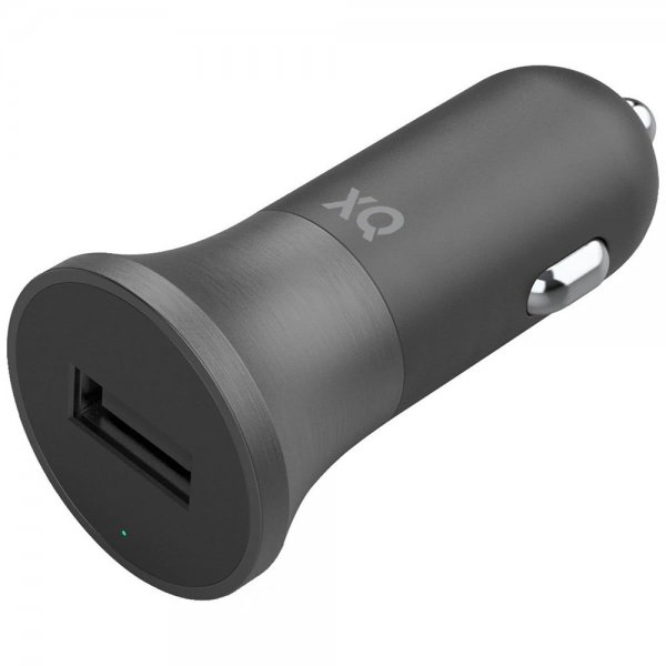 Autolaturi Lightning-kaapelilla 1m 12W Musta