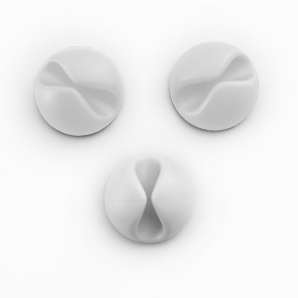 CableDrop Självhäftande hållare för sladdar 6-pack Vit