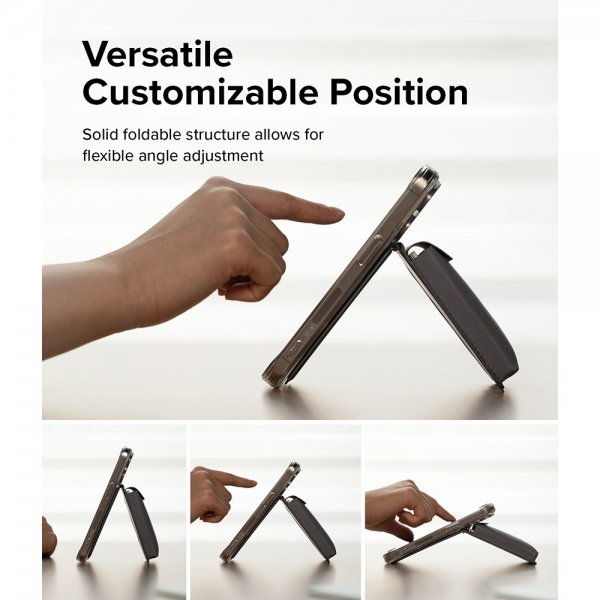 Korttipidike Stand Pocket Magnetic MagSafe Light Gray