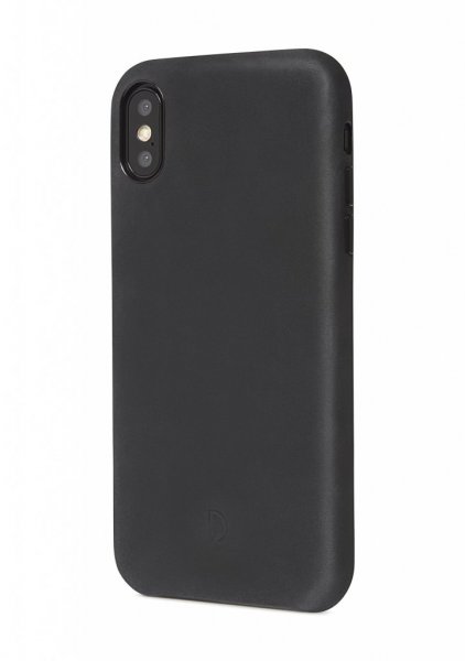 iPhone Xs Max Leather Back Cover Musta