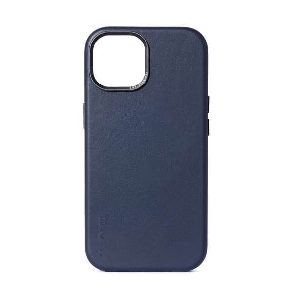 iPhone 15 Plus Kuori Leather Backcover True Navy